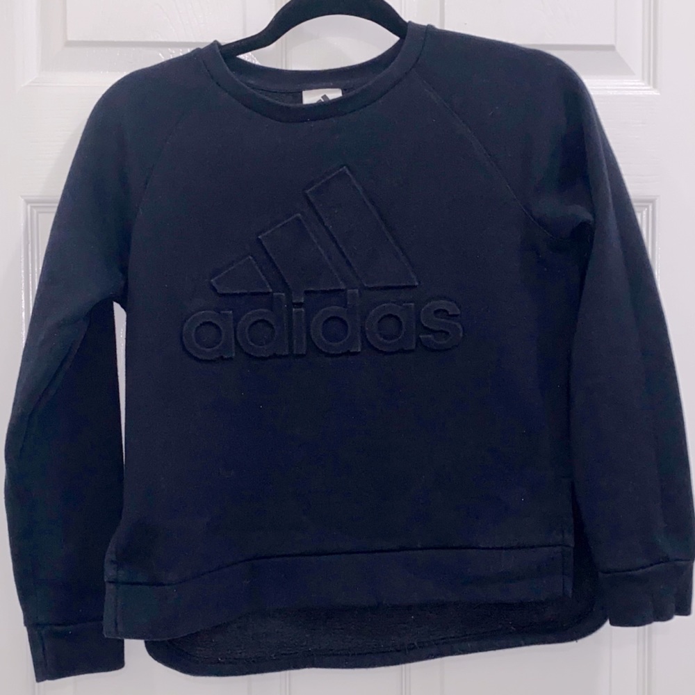 Adidas logo black on black sweatshirt